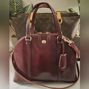 Coach Burgundy Leather Satchel